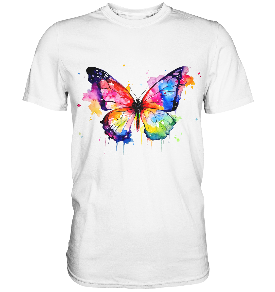 Motiv farbenfroher Schmetterling - Premium Shirt