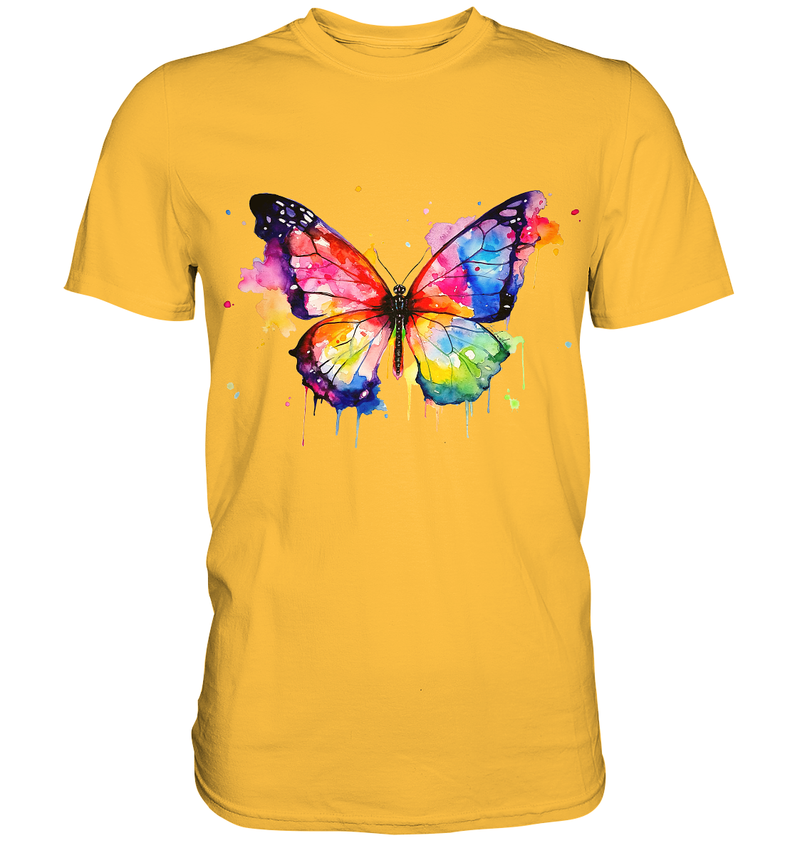 Motiv farbenfroher Schmetterling - Premium Shirt