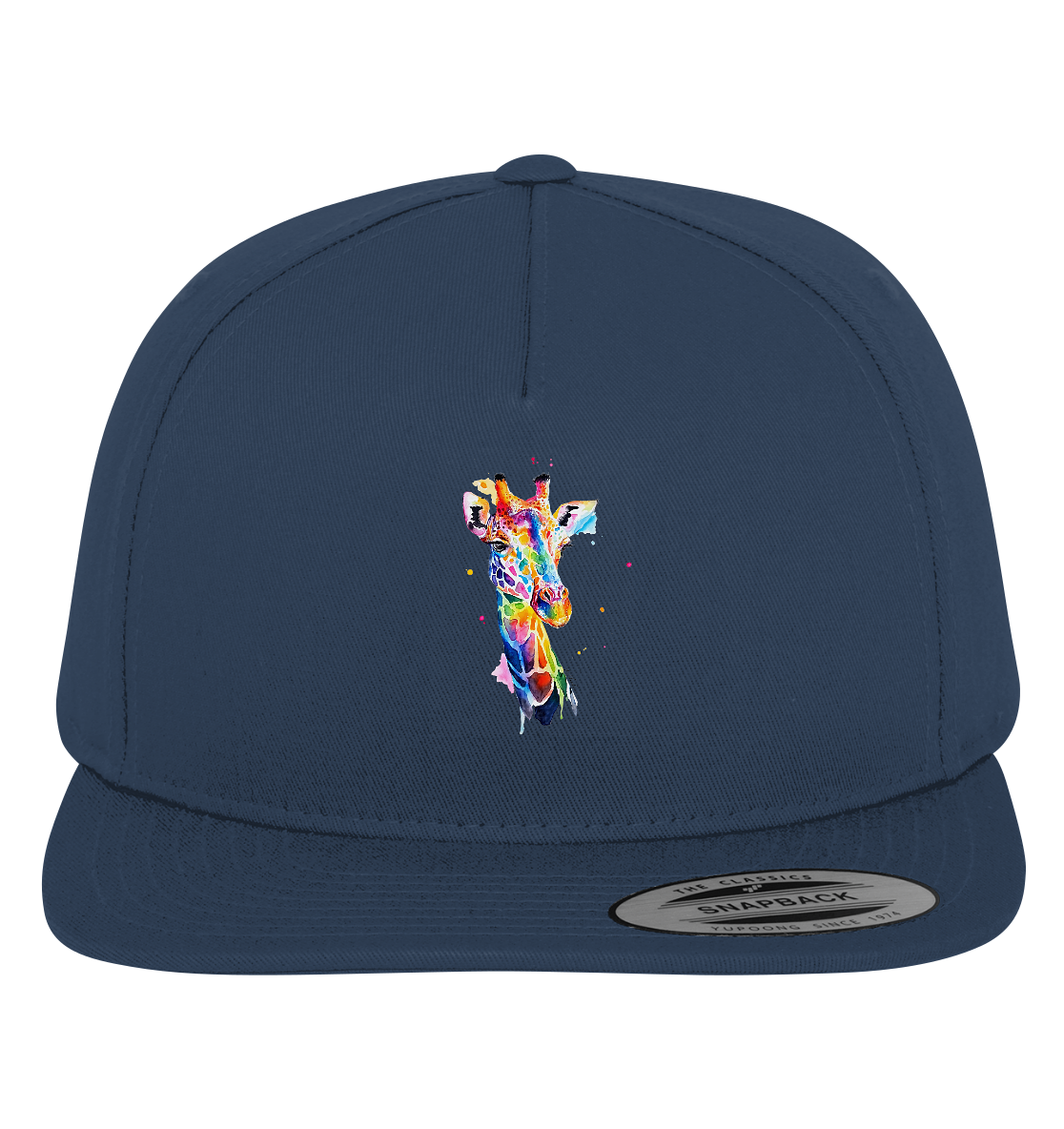 Motiv farbenfrohe Giraffe - Premium Snapback