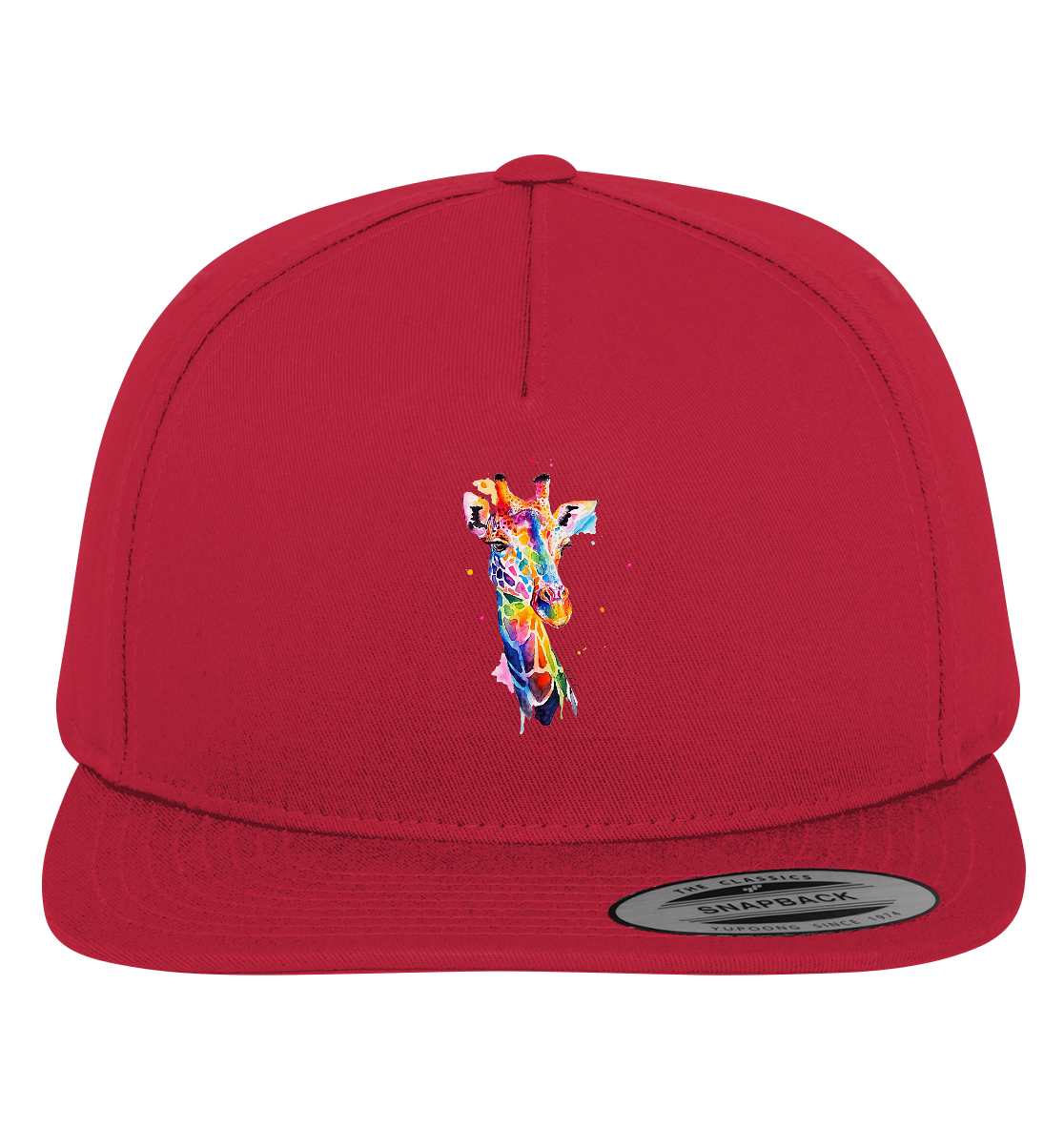 Motiv farbenfrohe Giraffe - Premium Snapback