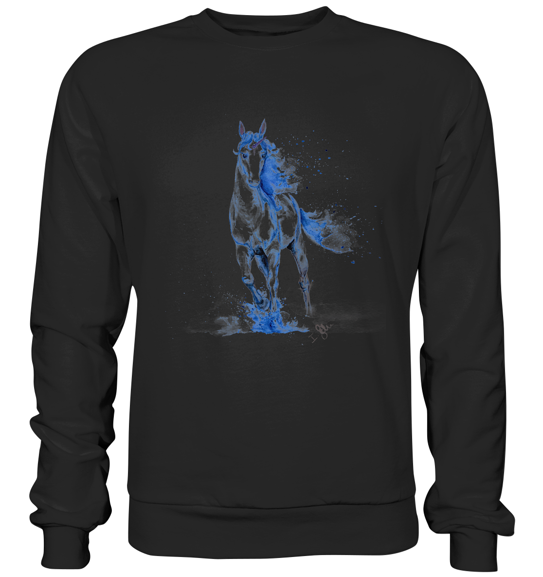 Blaues Einhorn - Premium Sweatshirt