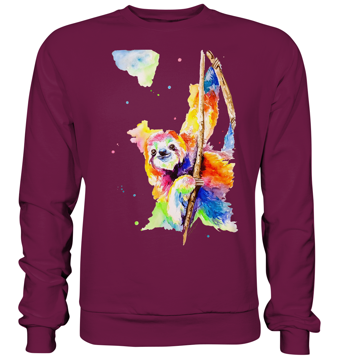 Buntes Faultier - Premium Sweatshirt