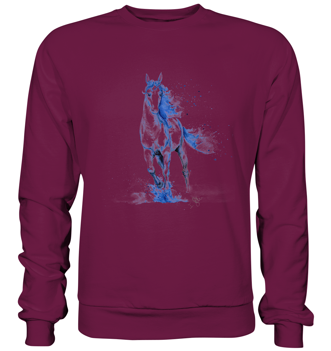 Blaues Einhorn - Premium Sweatshirt