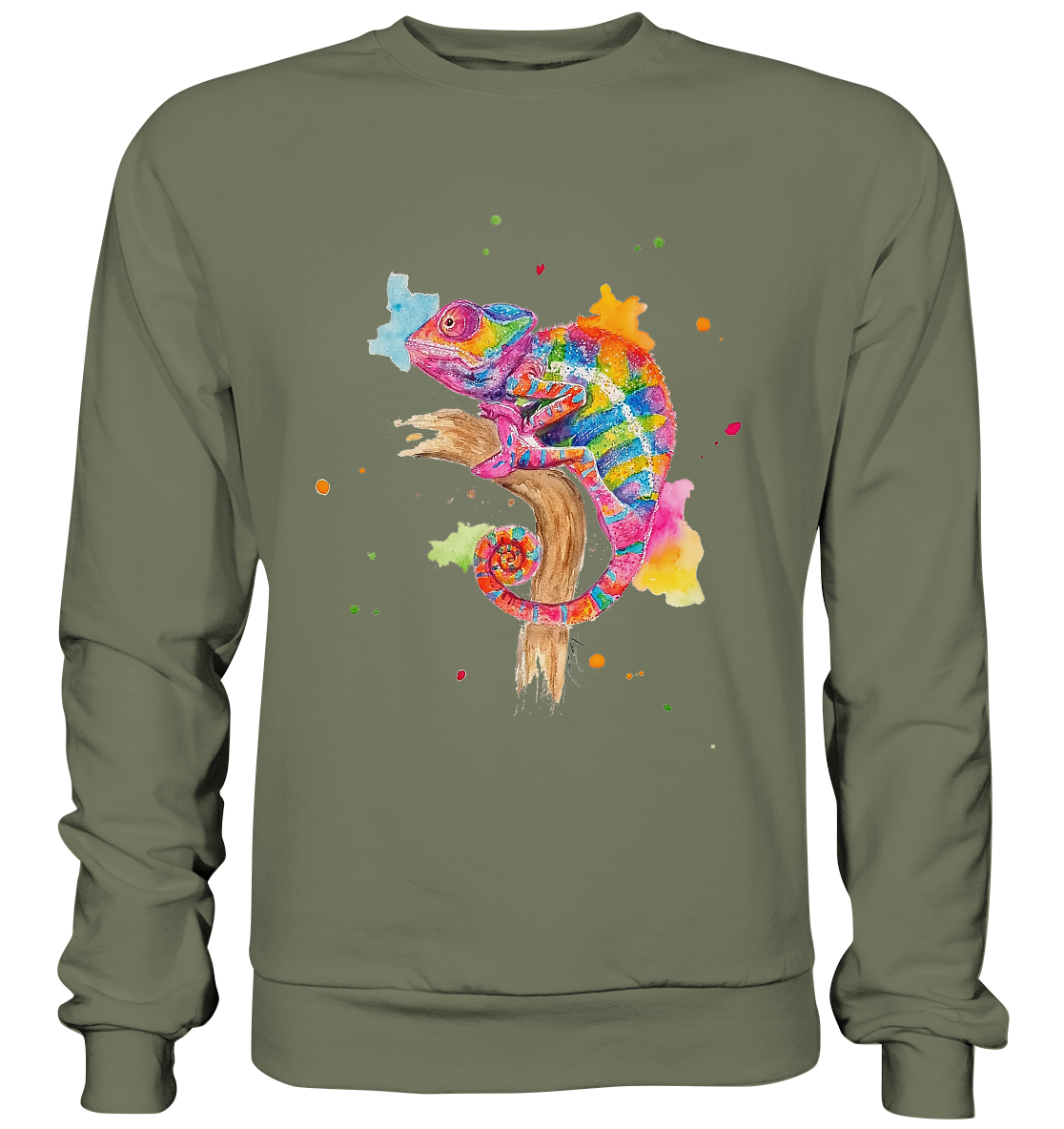 Buntes Chamäleon  - Premium Sweatshirt