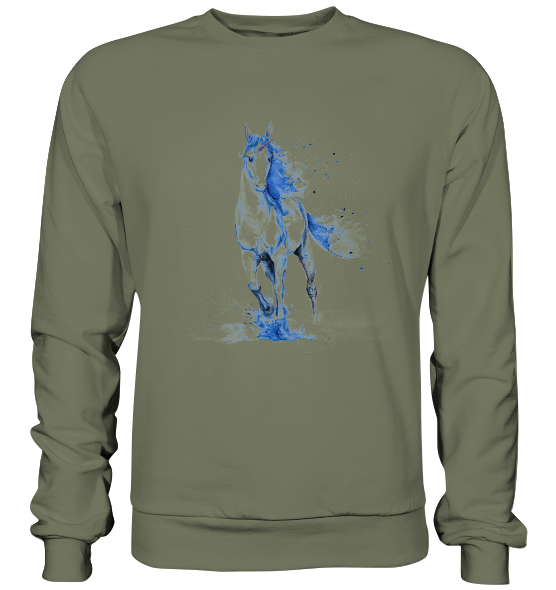 Blaues Einhorn - Premium Sweatshirt