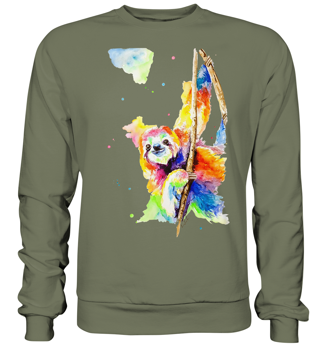 Buntes Faultier - Premium Sweatshirt