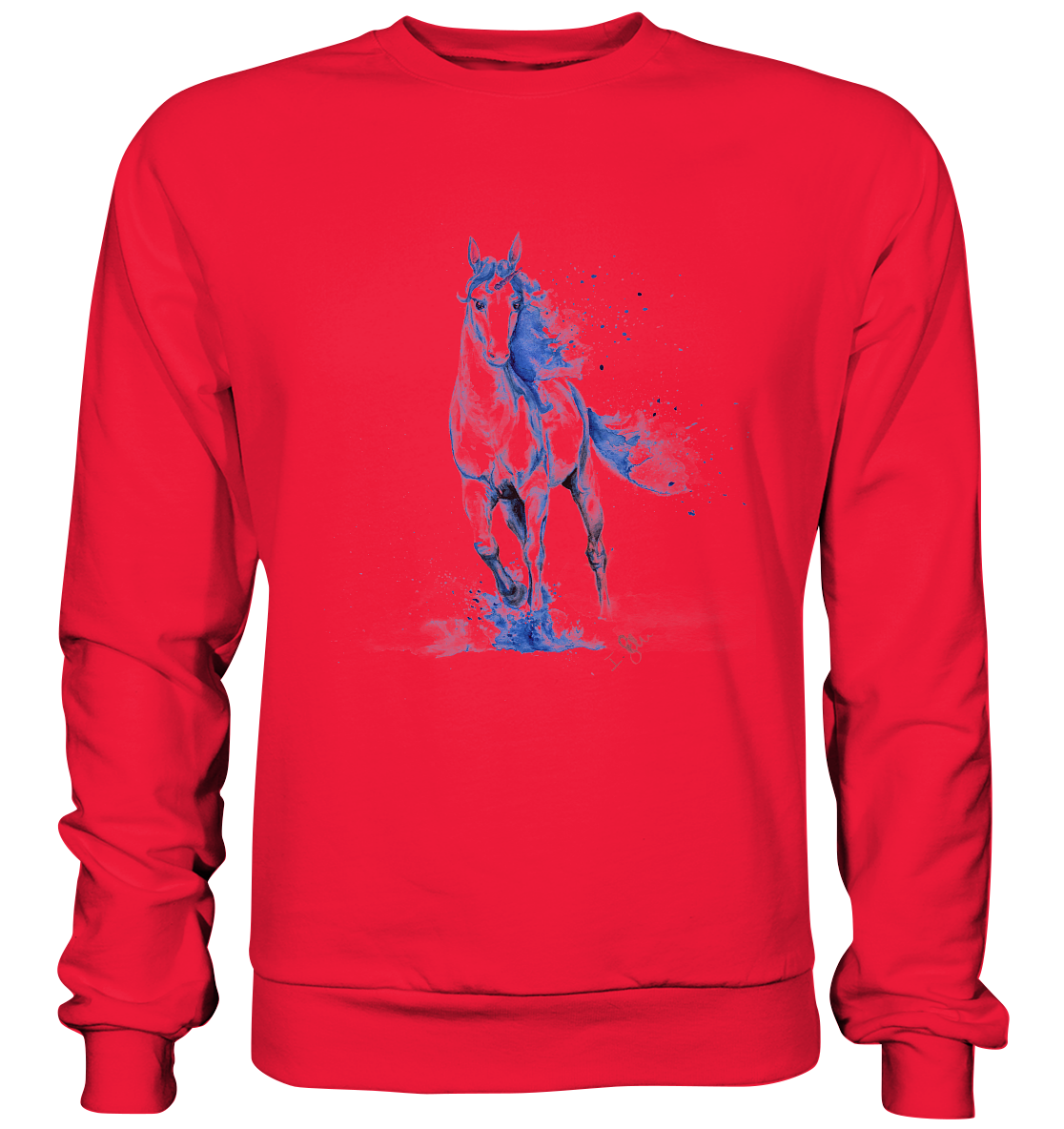 Blaues Einhorn - Premium Sweatshirt