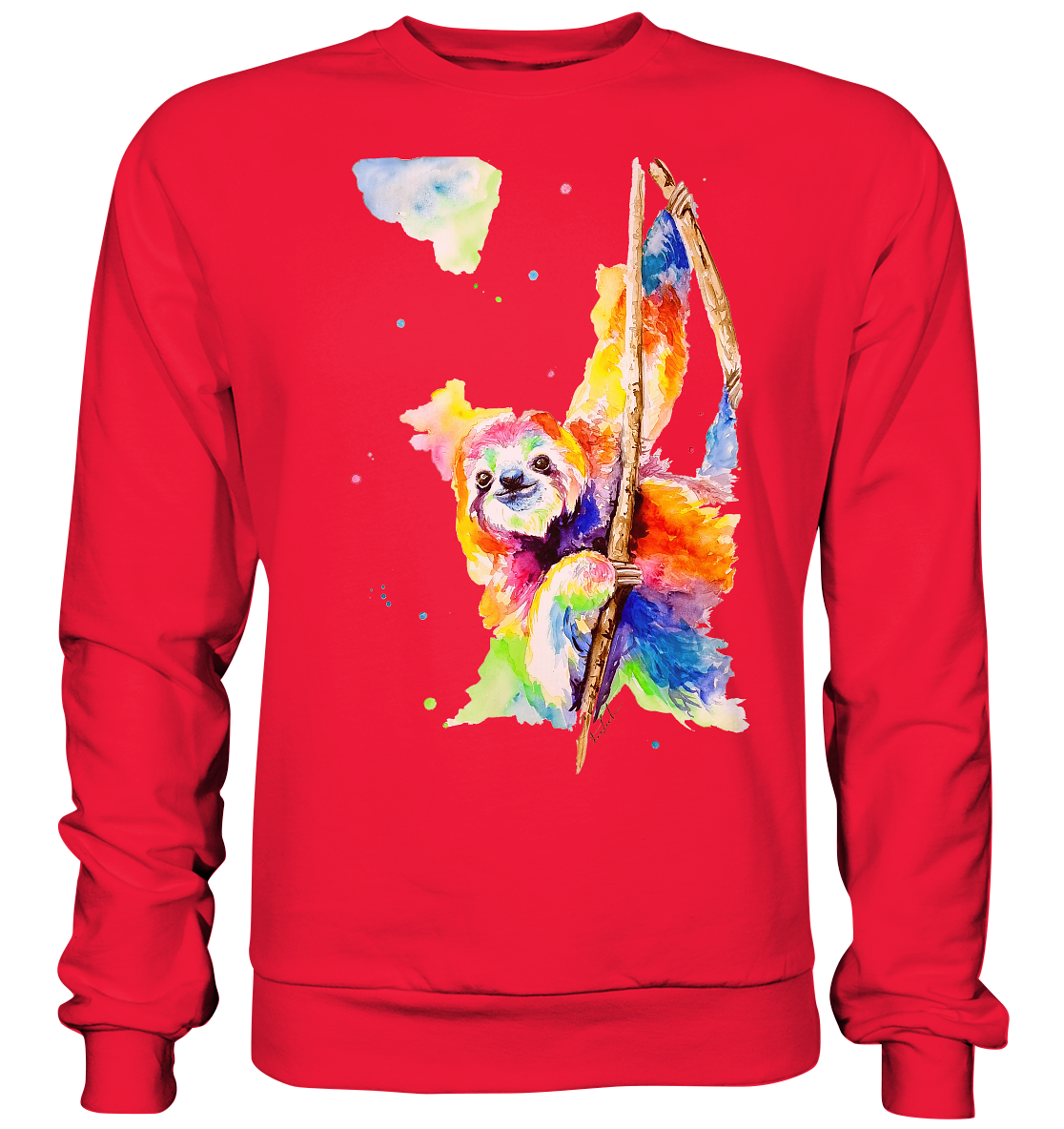 Buntes Faultier - Premium Sweatshirt