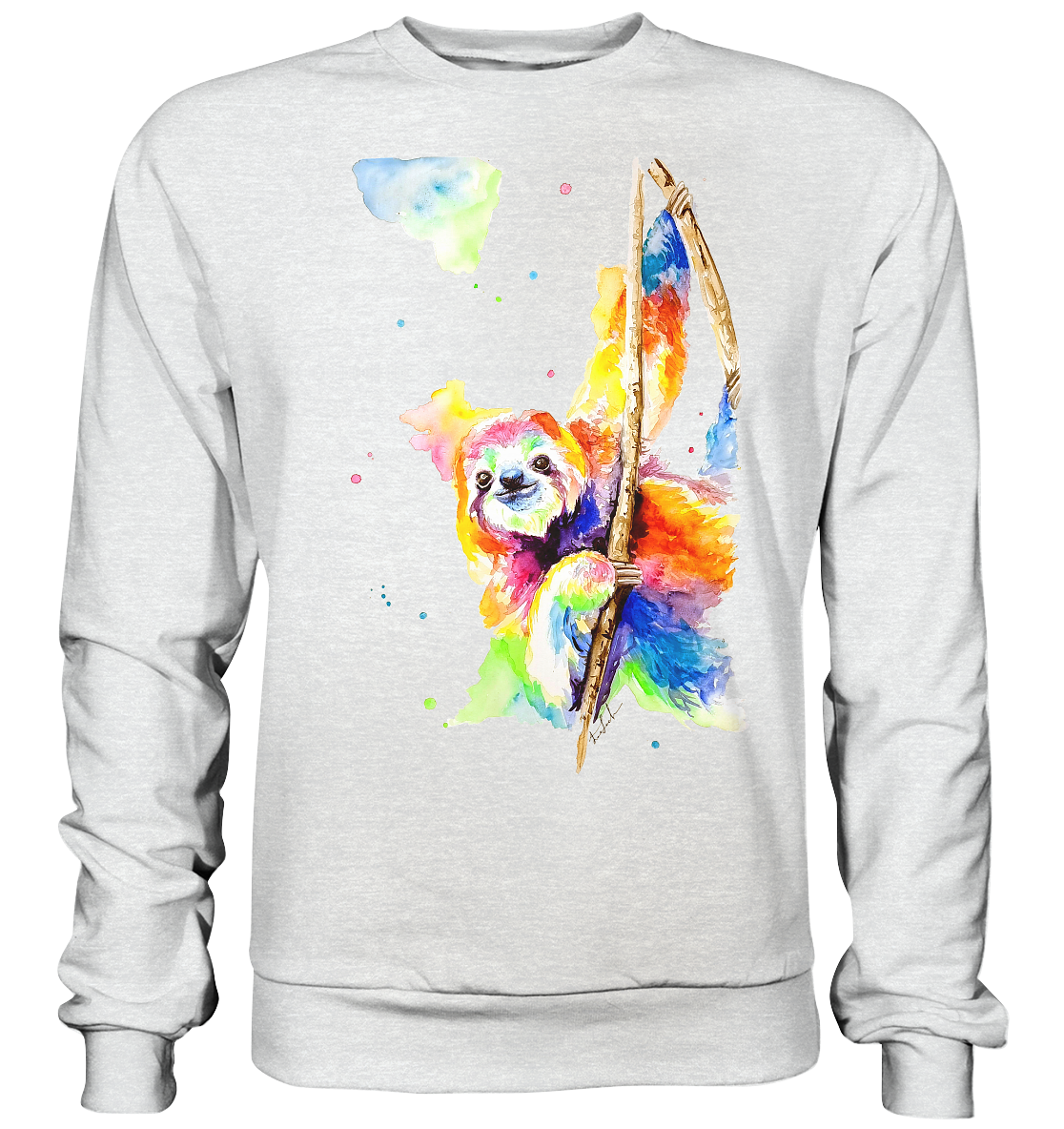 Buntes Faultier - Premium Sweatshirt