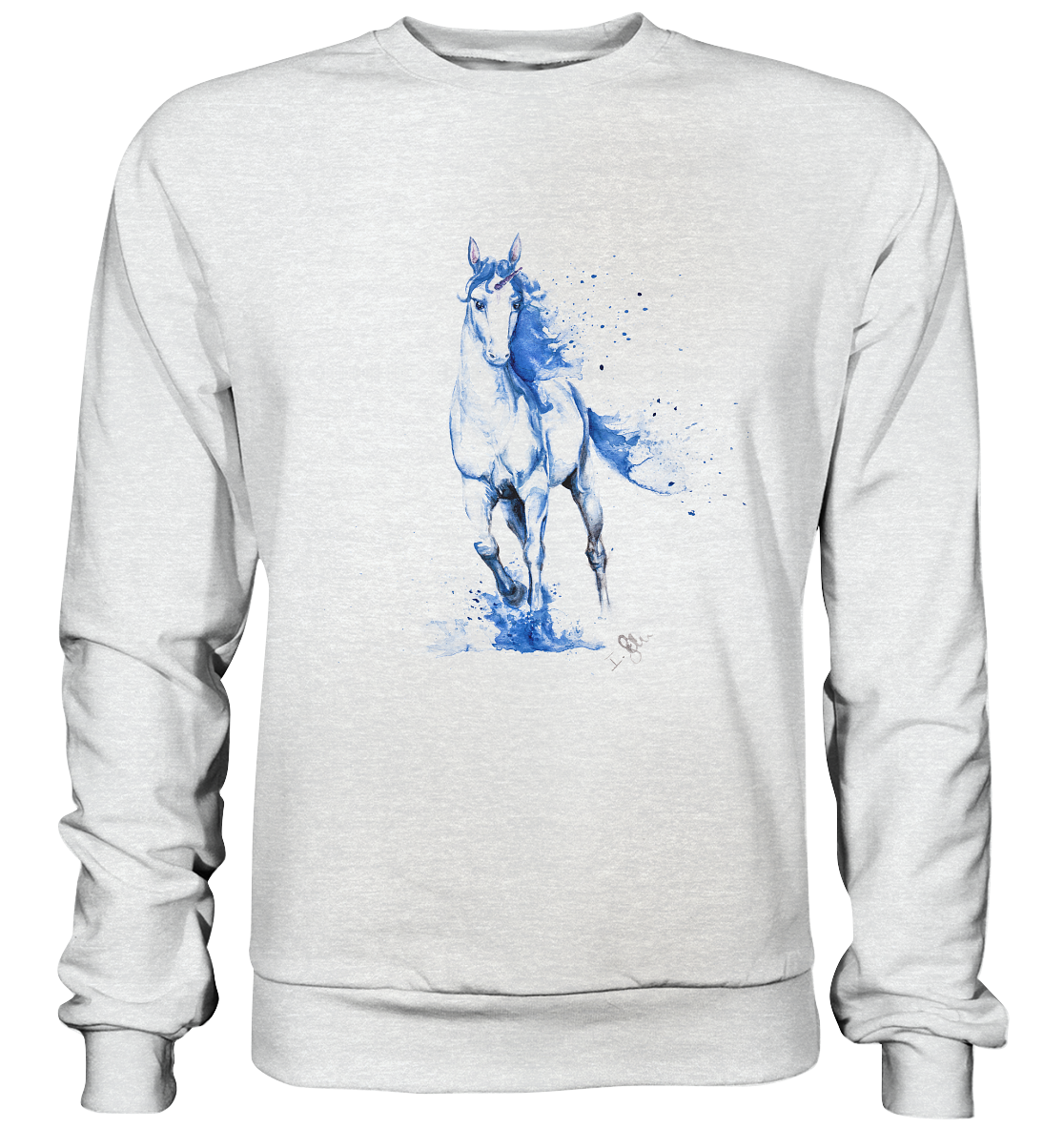 Blaues Einhorn - Premium Sweatshirt