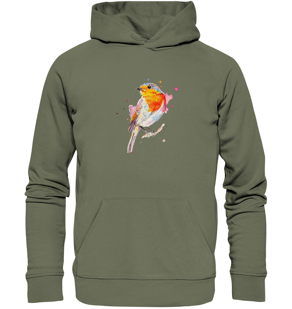 Buntes Rotkehlchen - Premium Unisex Hoodie