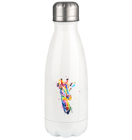 Motiv farbenfrohe Giraffe - Thermoflasche 350ml