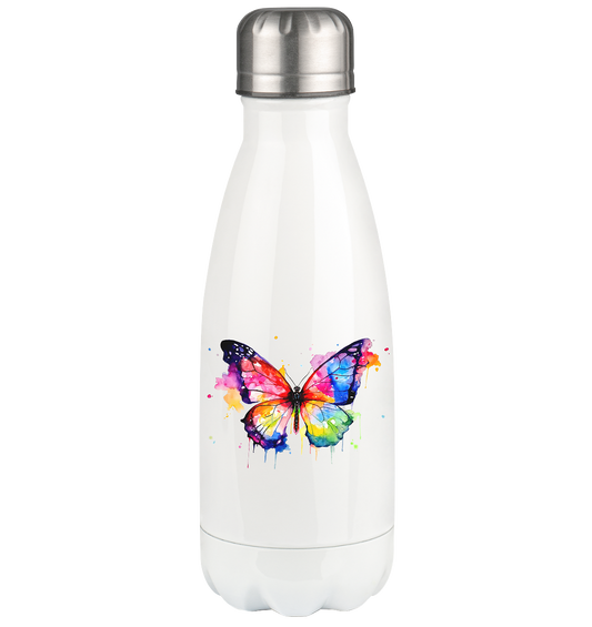 Motiv farbenfroher Schmetterling - Thermoflasche 350ml