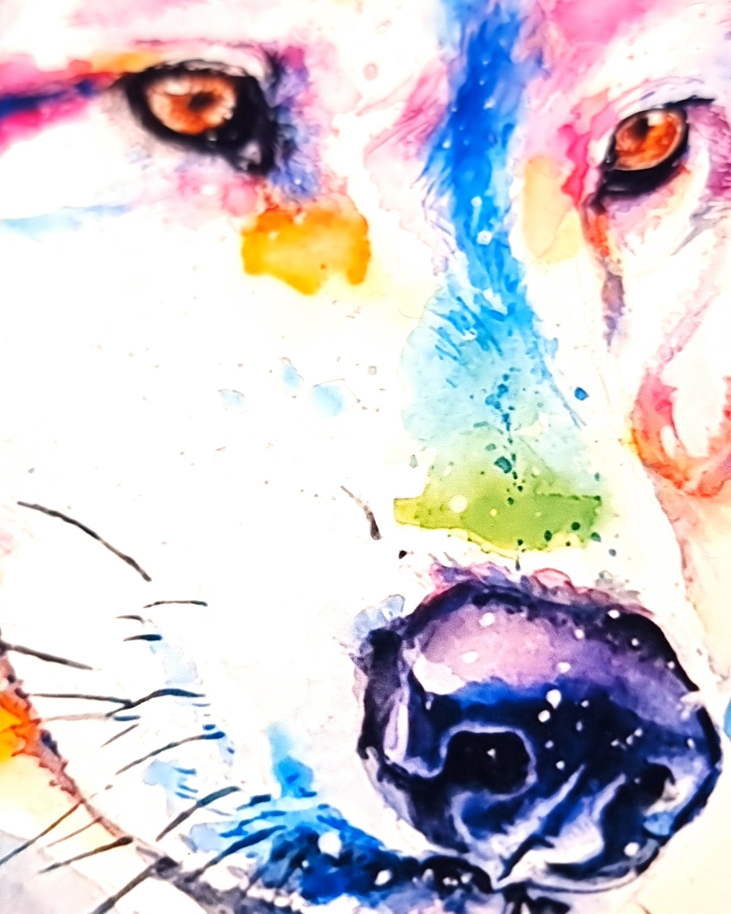 Wolf in Aquarell - Kunstdruck - Suna